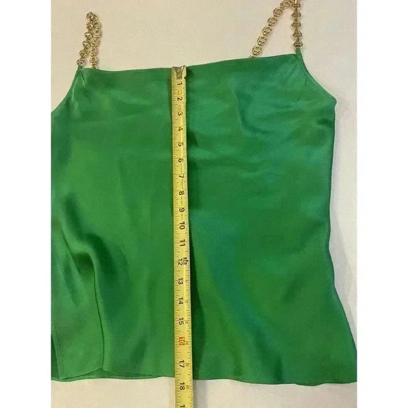 L'AGENCE Bias Silk Matching Set Midi Skirt Gold Chain Blouse Tank Cocktail Dress - Picture 9 of 16